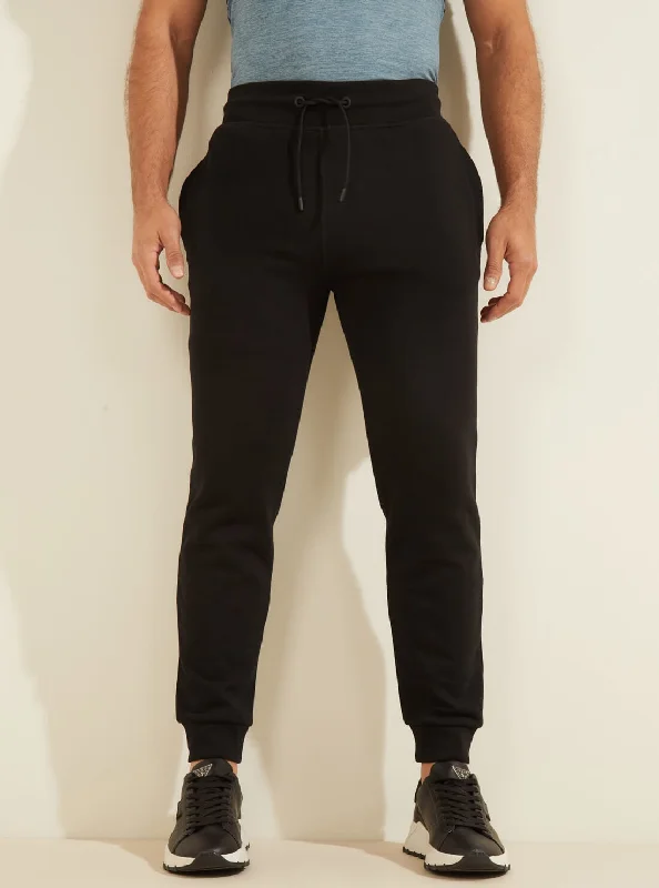 men's striped polos-Black Aldwin Long Pants