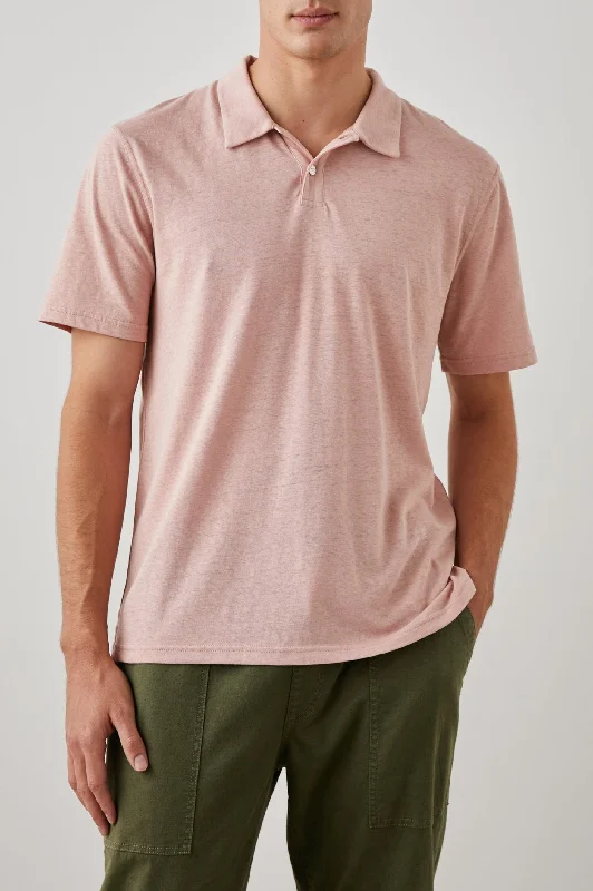 men's wool hoodies-LEVANT POLO SHIRT - FLAMINGO