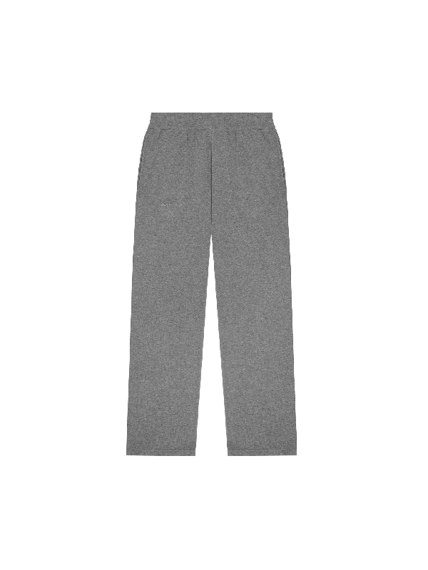 men's suede vests-Mens DNA Knitted Straight Leg Track Pants—grey marl