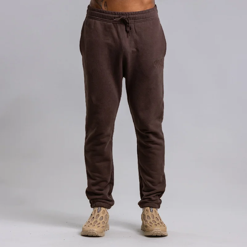 men's cotton tees-Morris 75 Block Track Pant Mens COCOA