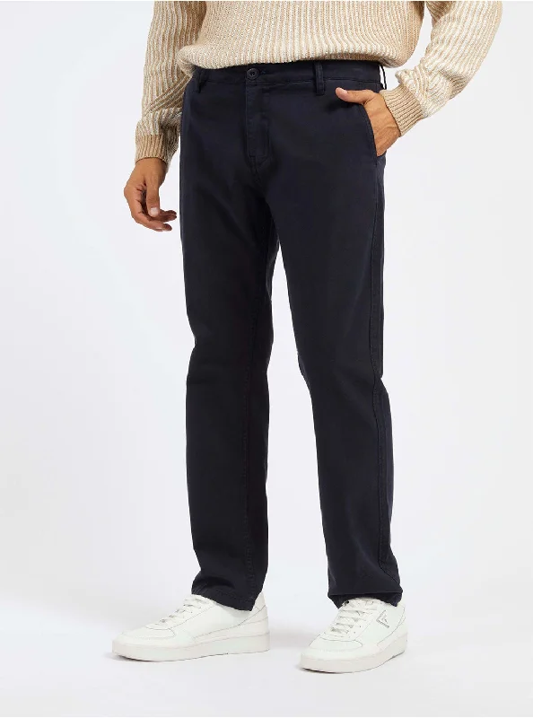 men's down vests-Navy Mid-Rise Angels Chino Pants