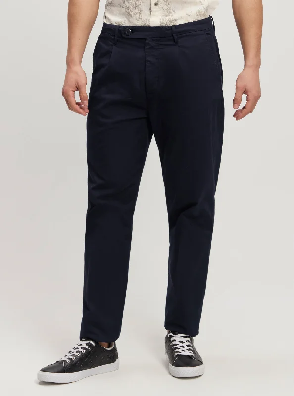 men's performance polos-Navy Noah Mid-Rise Chino Pants