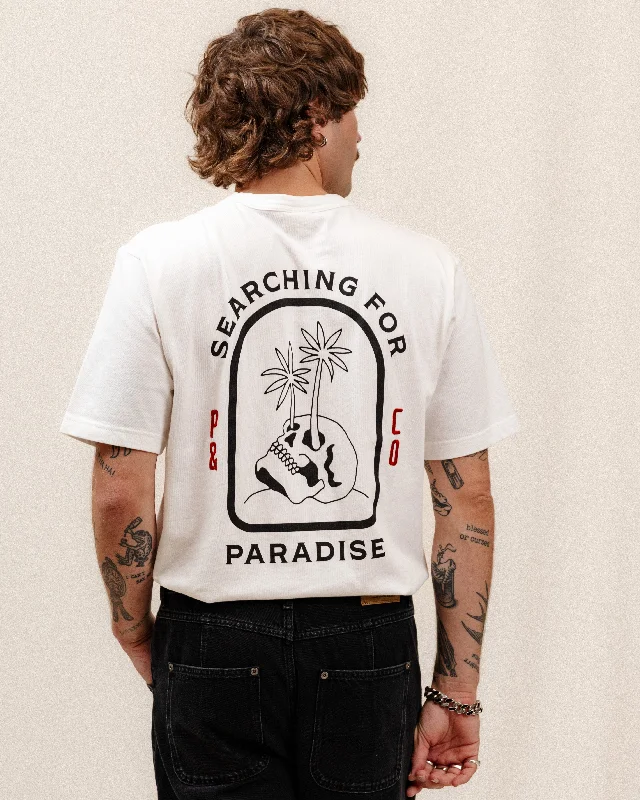 men's tuxedo suits-Searching For Paradise T-Shirt - Off White