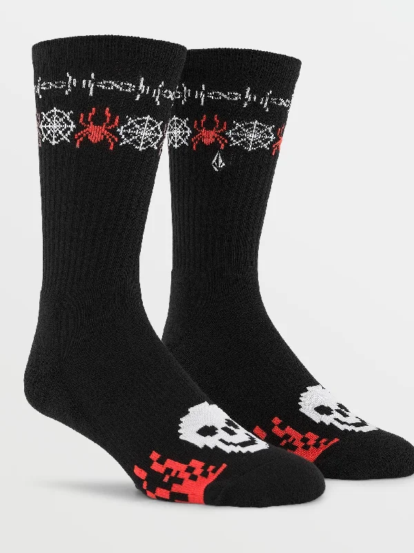 men's plaid sweaters-Skate Vitals Collin Provost Socks - Black