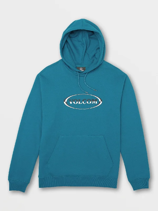 men's athletic jackets-Strike Hood Pullover Sweatshirt - Ocean Teal