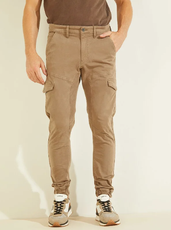 men's printed ties-Walnut Brown New Kombat Cargo Pants