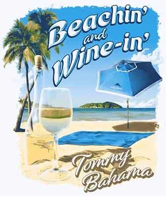 men's bespoke suits-Tommy Bahama Beachin And Wine In T-Shirt - White