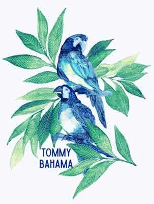 men's slim ties-Tommy Bahama Birds Of A Feather T-Shirt - White