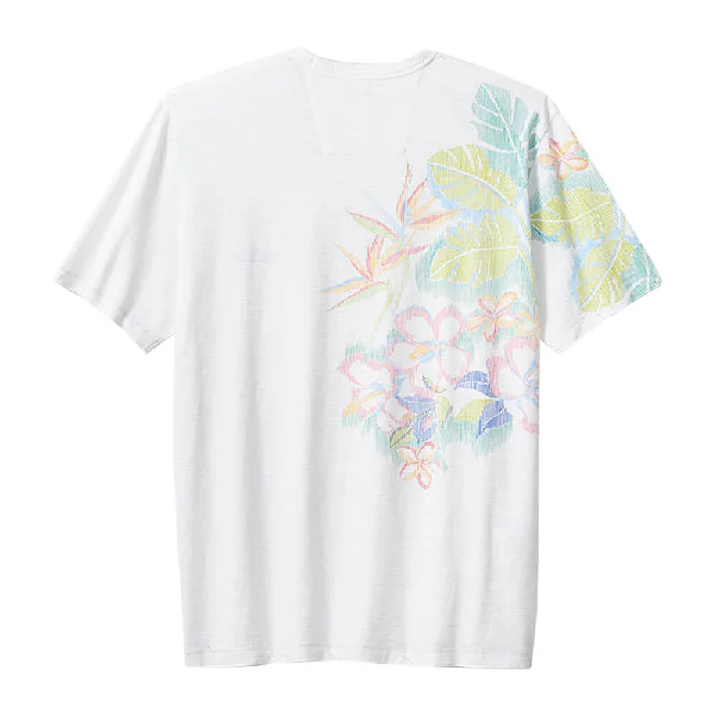 men's retro sneakers-Tommy Bahama Blurred Vines Lux T-Shirt - White