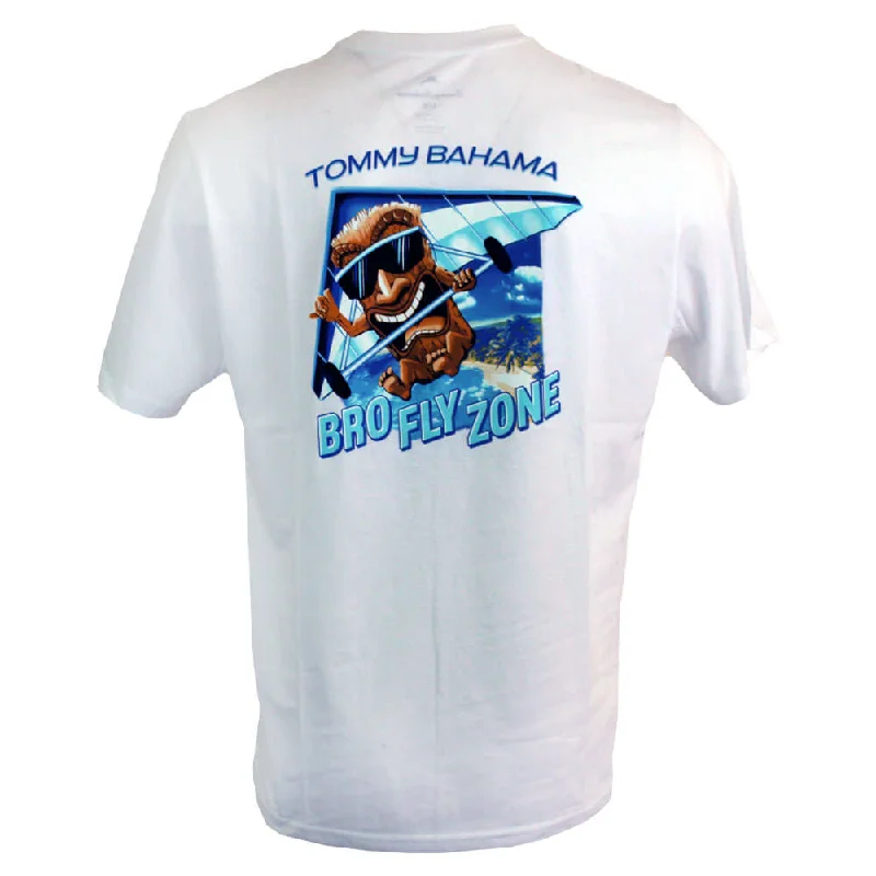 men's slim fit shirts-Tommy Bahama Bro Fly Zone T-Shirt - White