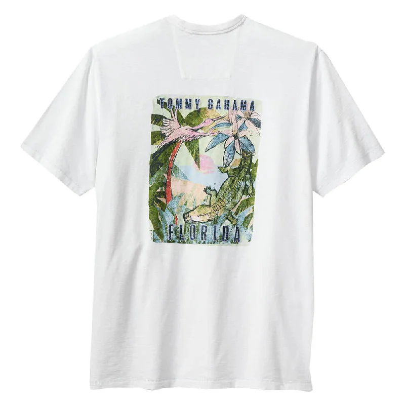 men's softshell jackets-Tommy Bahama Later Gator Lux Tee T-Shirt - White