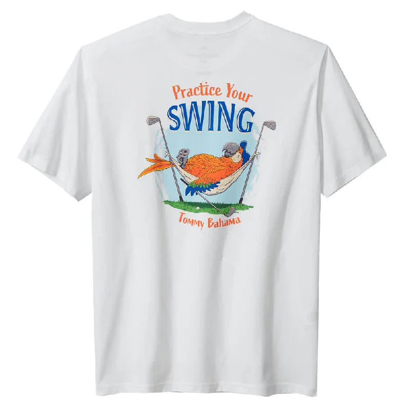 men's track pants-Tommy Bahama Practice Your Swing Tee T-Shirt - White